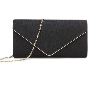 Shimmer black clutch NWT